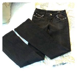 Black boot cut jeans